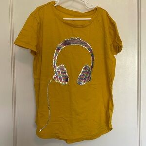 Yellow headphones tee